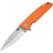 Bestech G34B1 Fin Linerlock Knife Orange Handles