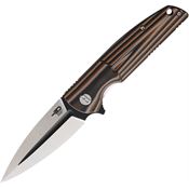 Bestech G34C2 Fin Linerlock Knife Black/Orange/Beige Handles
