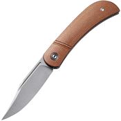 Civivi 2015A Appalachian Drifter Slip Joint Stonewash Knife Brown Handles