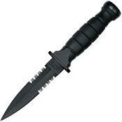 Fox 1684T Attack Small Dagger Black Fixed Blade Knife Black Handles