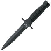 Fox 1688TS Modern Dagger Black Fixed Blade Knife Black Handles