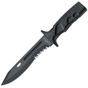 Fox 0171107 Leonida Survival Black Fixed Blade Knife Black Forprene Handles