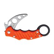 Fox 599XTTK Karambit XT Trainer Stainless Knife Orange Handles