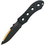 Fox 468 Tecnoreef Diving Black Fixed Blade Knife Black Handles