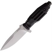 Fox 810B Sputnik 10 black Cerakote Fixed Blade Knife Black Handles