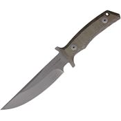 Fox 1666TK FOX1666TK Exagon Tactical Bead Blast Fixed Blade Knife Green Handles