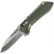 Gerber 1642 Highbrow Pivot Lock Knife Green Handles