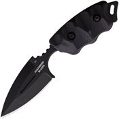 Halfbreed BCCK05 Compact Clearance Black Fixed Blade Knife Black Handles