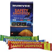 Humvee 6FP10 6" Safety Glow Stick 10 Pk