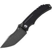 Kansept 1018A2 Pelican EDC Black Stonewashed Framelock Knife Black Handles