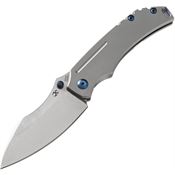 Kansept 1018A3 Pelican EDC Drop Point Framelock Knife Blue Handles