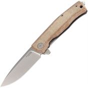 LionSTEEL MT01CVN Myto Framelock Knife Natural Micarta Handles