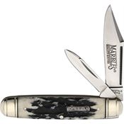 Marbles 475 Cattleman Black Stag Bone