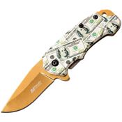 MTech A1191GD Money Framelock Knife A/O