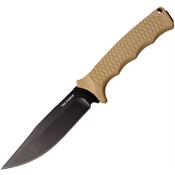 Tac Force FIX012TN Black Fixed Blade Knife Tan Handles