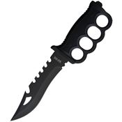 Wild Boar 1033 Razorback Survival Black Fixed Blade Knife Black Handles