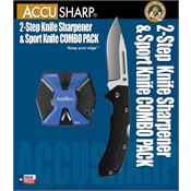 AccuSharp 722C SharpNEasy Lockback Knife Combo Black Handles