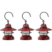 Barebones Living 277 Edison Mini Lantern Red 3pk