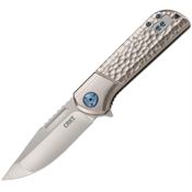 CRKT 6525 Lanny Linerlock Knife Silver Handles