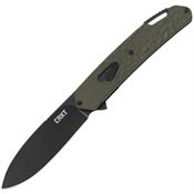 CRKT K542GKP Bona Fide Linerlock Knife OD Green Handles