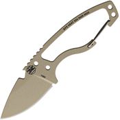 DPX Gear HTX024 HEAT Hiker Desert Tan Fixed Blade Knife Skeletonized Handles