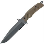 Fox 0171109 X Lander Grey Fixed Blade Knife Coyote Tan Handles
