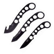 Frost TX124 Fixed Blade Set Black