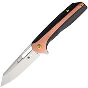 Kansept 1006A7 Shard Framelock Knife Black/Copper Handles