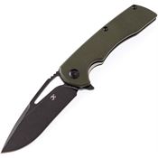 Kansept 1001A4 Kyro Framelock Knife Green Handles