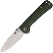 QSP Knife 131H Hawk Linerlock Knife Green Micarta