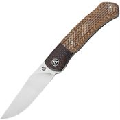 QSP Knife 137B Gannet Linerlock Knife Brown