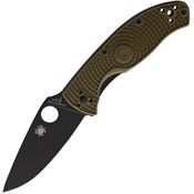 Spyderco 122PODBK Tenacious LWT Black Knife OD Green Handles