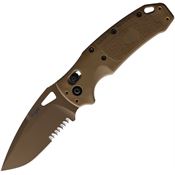 Sig 36373 SIG36373 Coyote Tan Drop Point Folding Knife Coyote Tan Handles