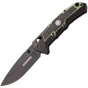 USMC M1064GN USMC Rapid Lock Black Knife Black/Green Handles