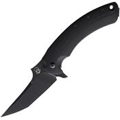 Bastinelli Creations 237B Gecko Framelock Knife Black Handles