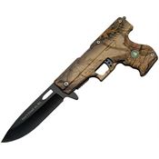 China Made 300227SB Gun Linerlock Knife Camo Dont Tread
