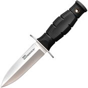 Cold Steel 39LSAC Mini Leatherneck Double Edge Satin Fixed Blade Knife Black Handles