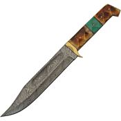 Damascus 1256 Burnt Bone Bowie