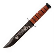 Ka-Bar 9131 USN Operation Iraqi Freedom Fixed Blade Knife Stacked Leather Handles