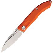 Real Steel 7052 Stella Stonewash Folding Knife Orange Handles