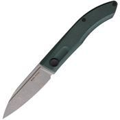 Real Steel 7054 Stella Stonewash Folding Knife Green Handles