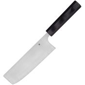 Spyderco K17GP Wakiita Nakiri Satin Fixed Blade Knife Black Handles