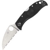 Spyderco 254SBK RockJumper Serrated Lockback Knife Black Handles