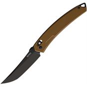 SRM 9211GW 9211 Ambi Lock Black Folding Knife Brown Handles