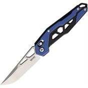 SRM 9225GI 9225 Ambi Lock Bead Blast Folding Knife Blue/Black Handles