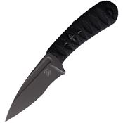 Bastinelli Creations 215M Sin Menuki Fixed Blade Knife Black Handles