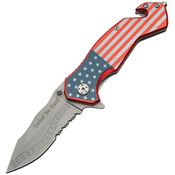 China Made 300235US USA Flag Linerlock Knife