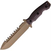 Halfbreed LSK01DE Large Survival Dark Earth Fixed Blade Knife Flat Dark Earth Handles