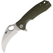 Honey Badger 1123 Medium Claw Linerlock Knife Grn