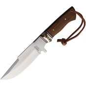 Marbles 608 Skinner Satin Fixed Blade Knife Brownwood and Stag Handles